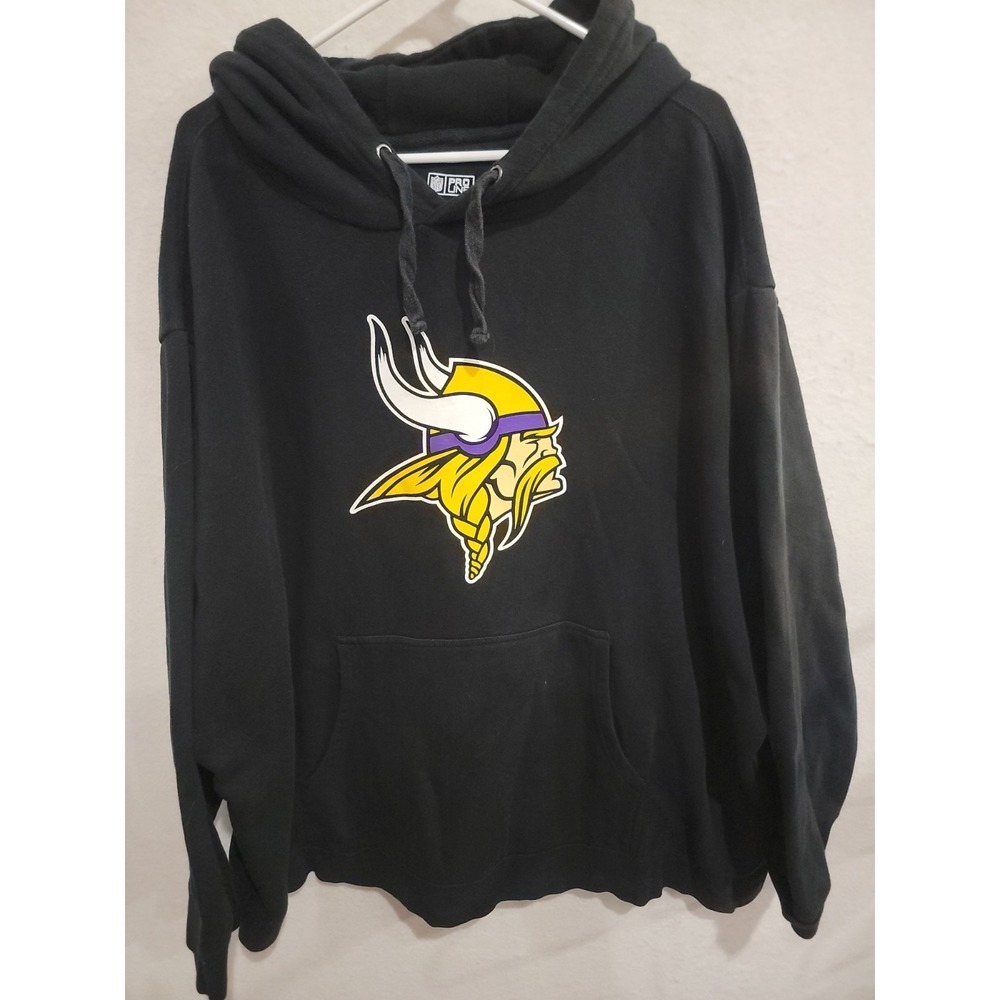 NFL Pro Line‎ Minnesota Vikings Hoodie 4XL Black Fanatics Pullover Sweatshirt